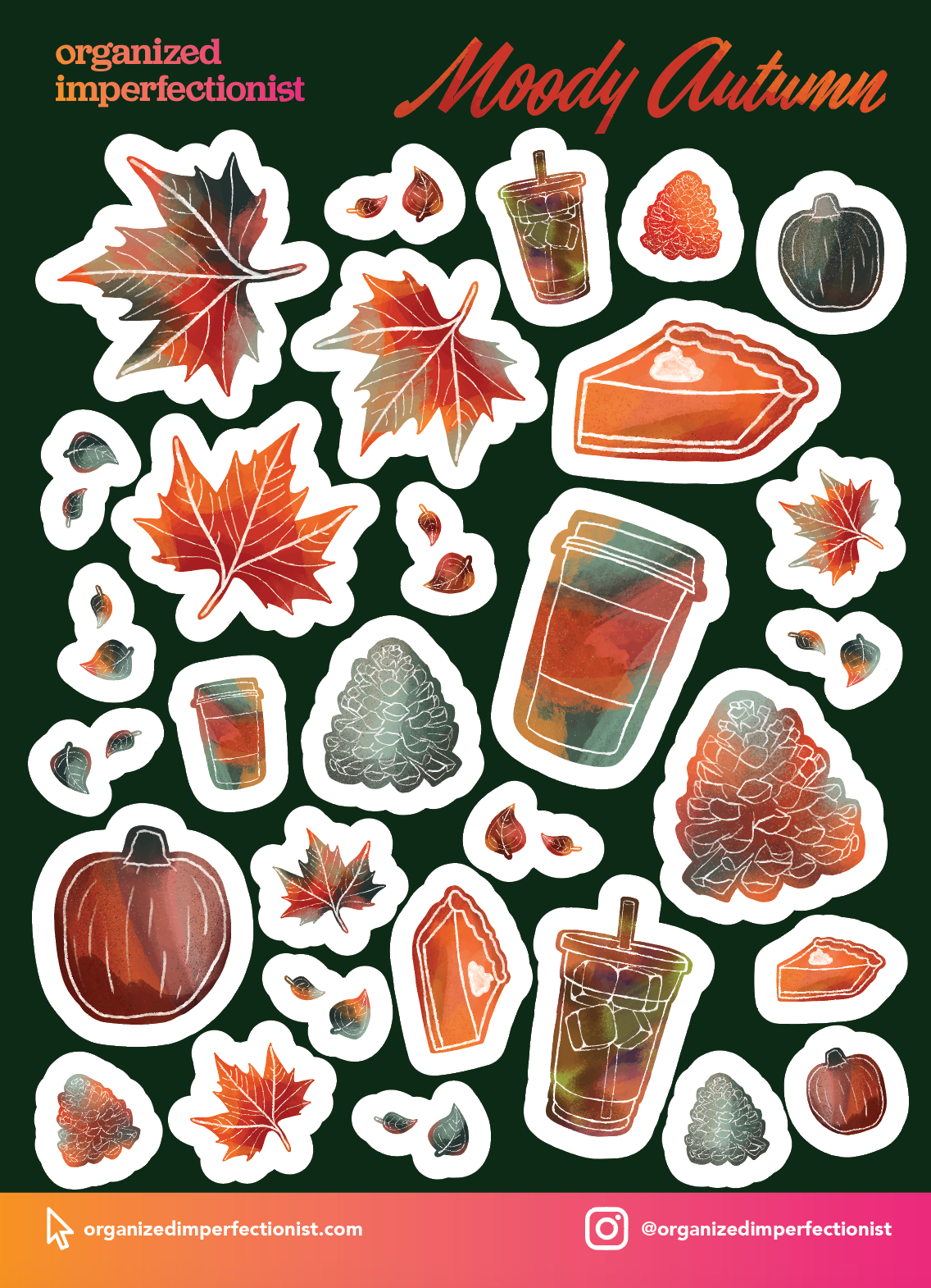 Moody Autumn Sticker Sheet