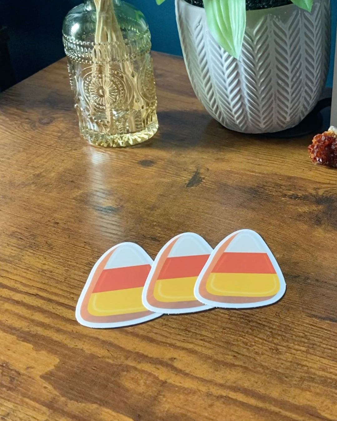 Candy Corn Cookie Clear Sticker