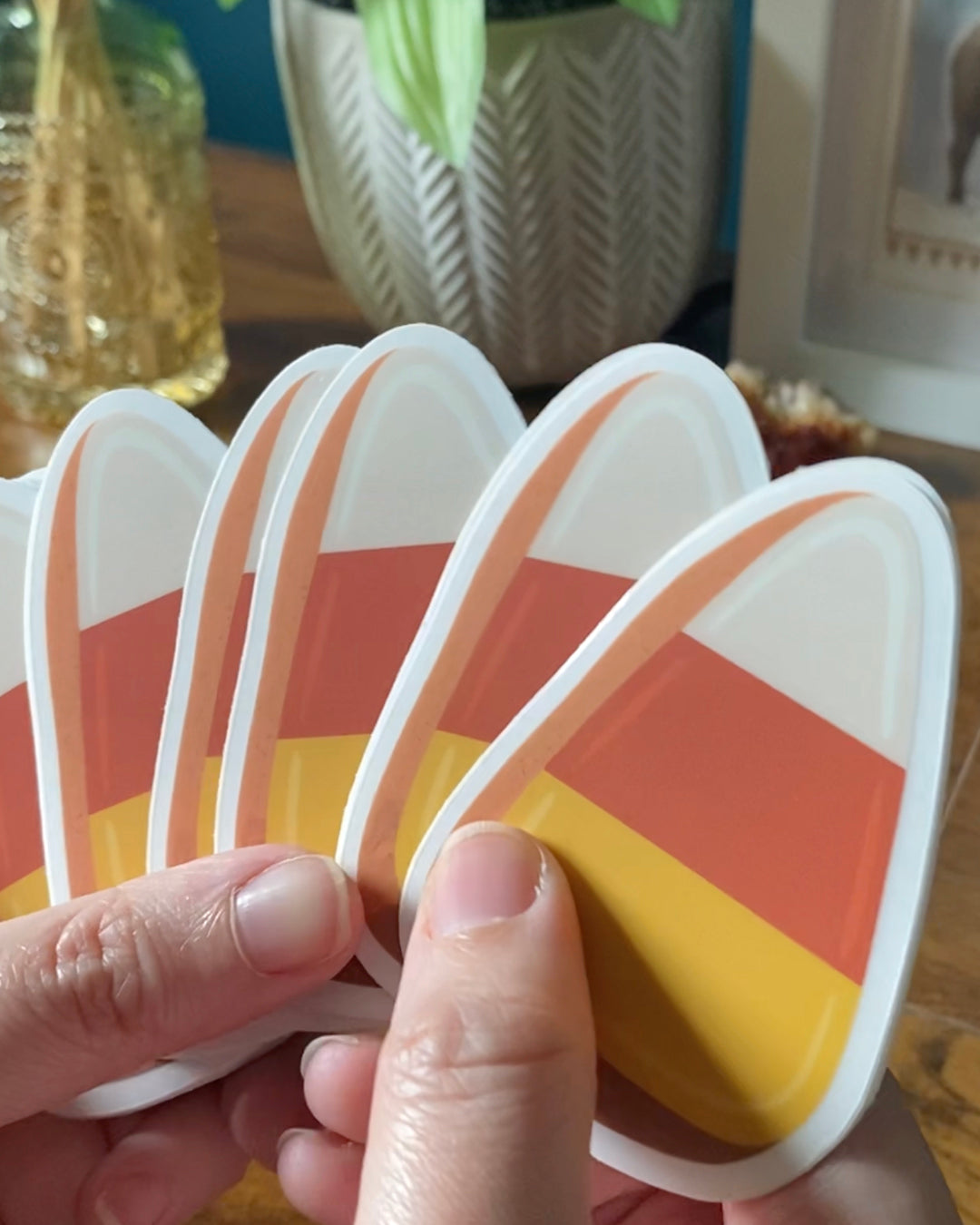 Candy Corn Cookie Clear Sticker