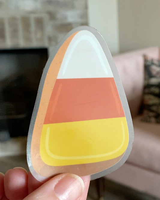 Candy Corn Cookie Clear Sticker