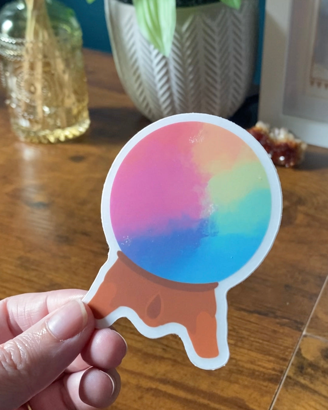 Crystal Ball Clear Sticker