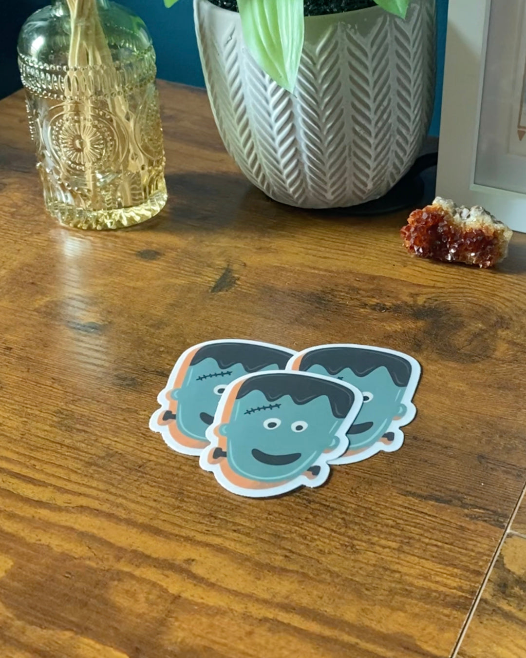 Frankenstein Cookie Clear Sticker