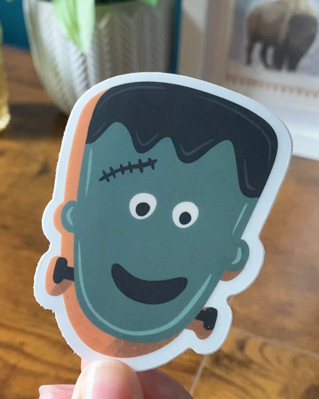 Frankenstein Cookie Clear Sticker