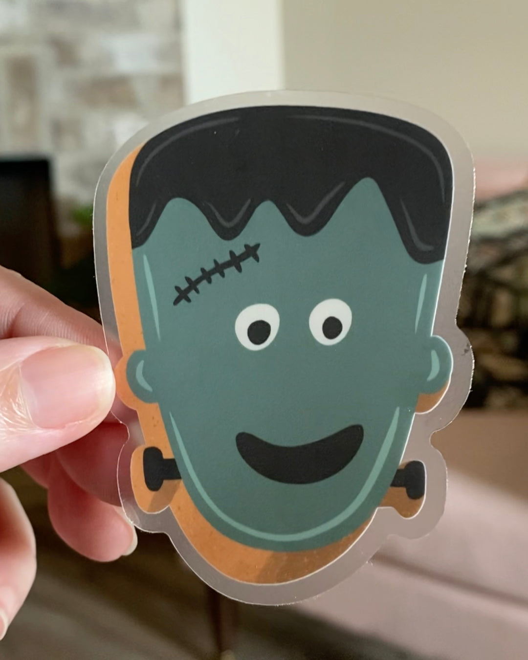 Frankenstein Cookie Clear Sticker