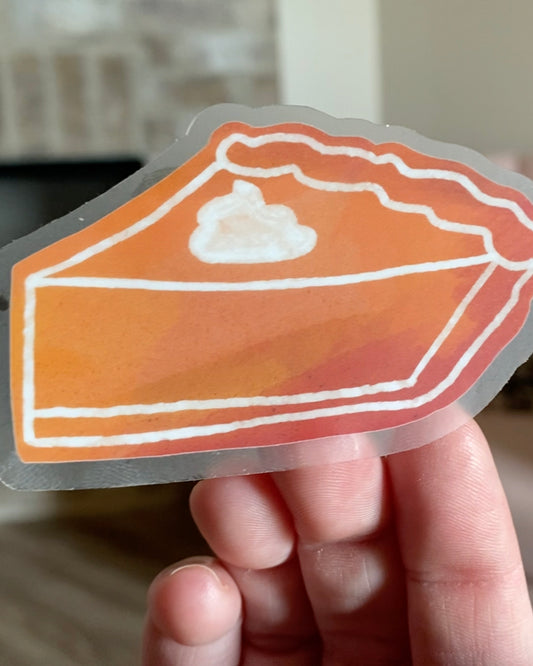 Pumpkin Pie Clear Sticker