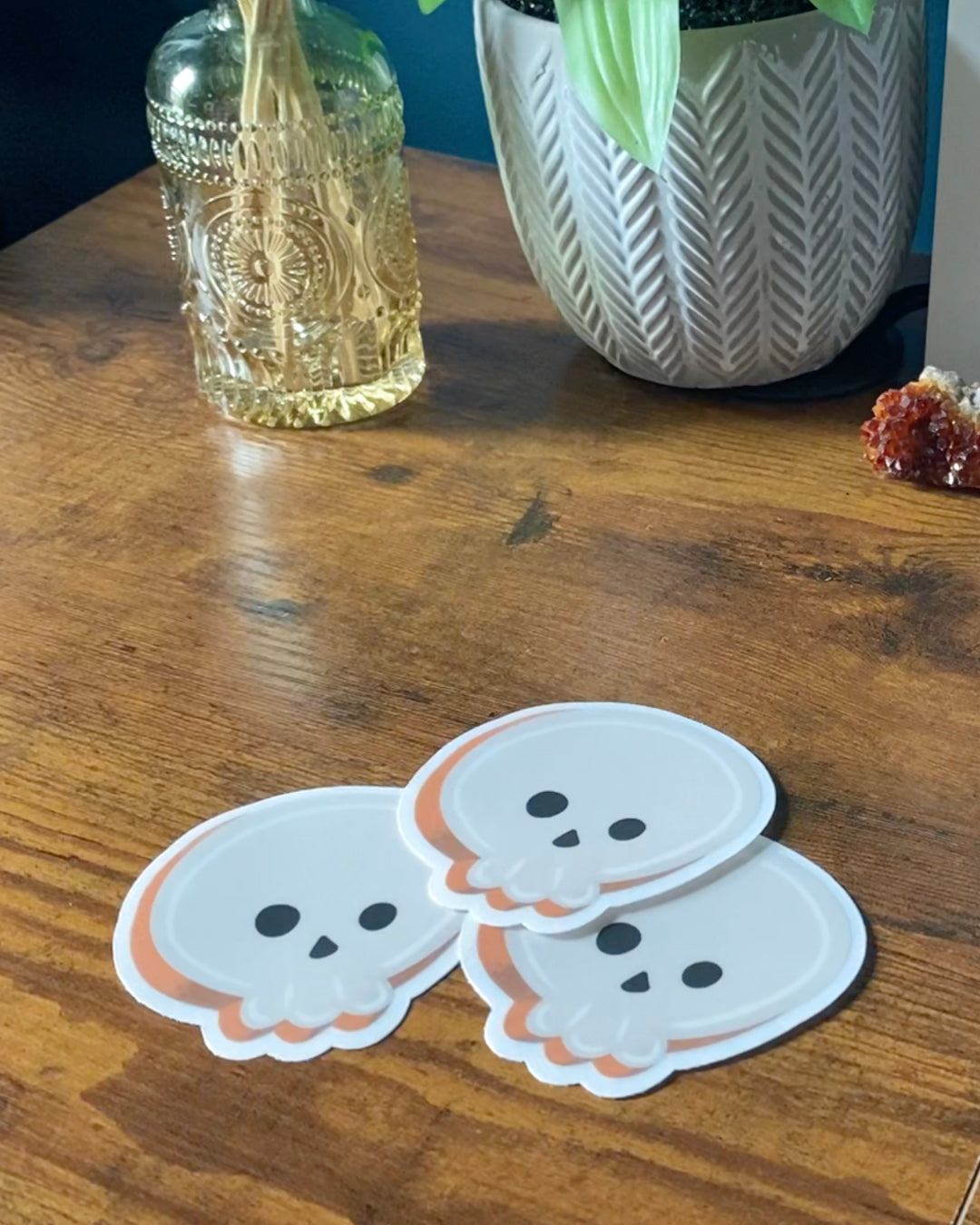 Skull Cookie Clear Sticker