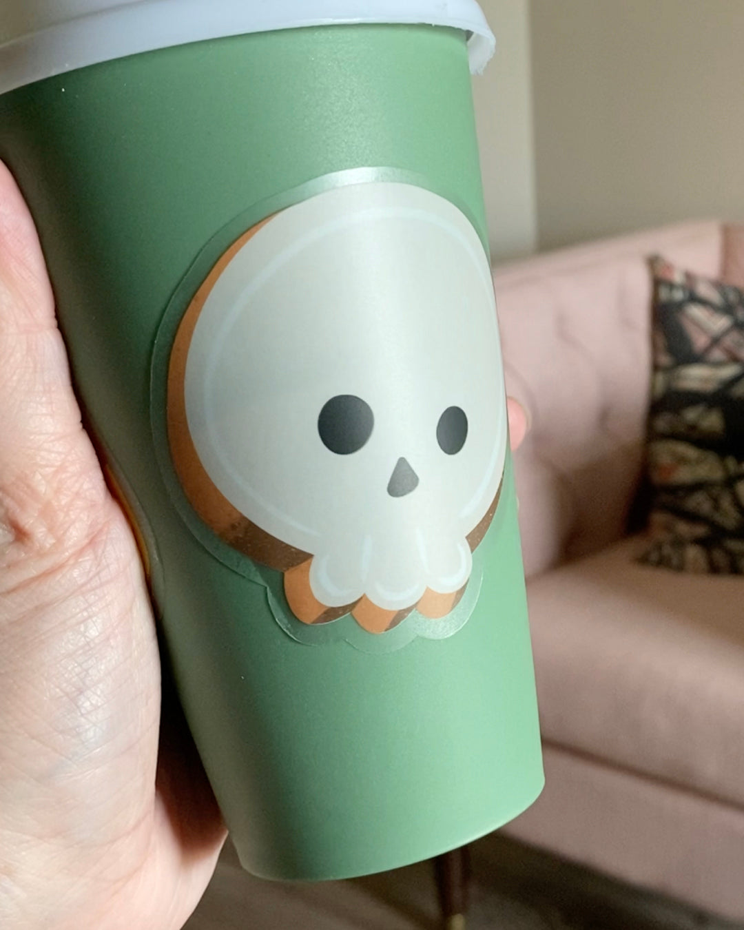 Skull Cookie Clear Sticker